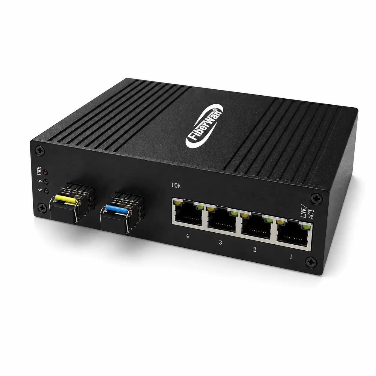 FWE2-PCI441 com dois módulos SFP instalados